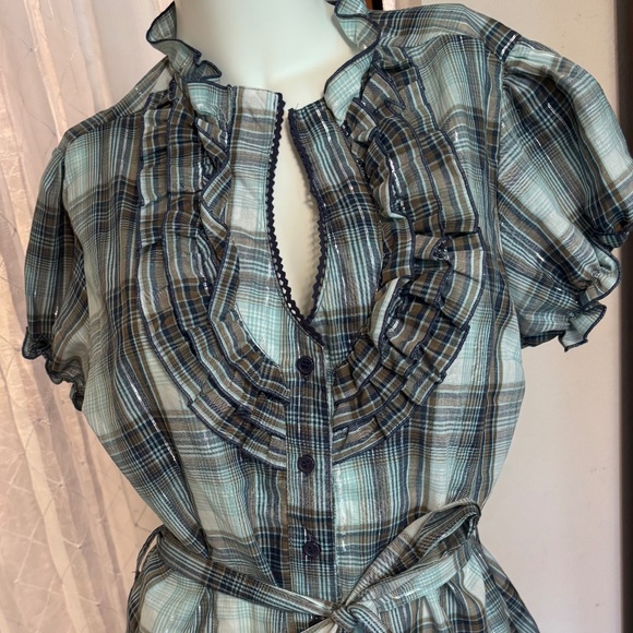 Max Rave Tops - Max Rave Women’s Plaid Blouse Xl